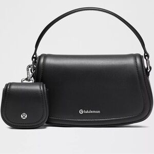NWT lululemon athletica Black Cactus Leather Shoulder Bag Set 🔥🔥💰💰
